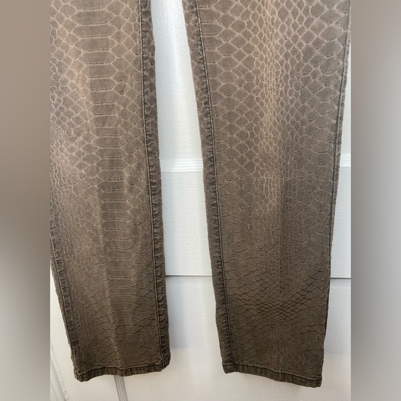 LAFAYETTE 148 New York Python Print Brown Skinny Jeans - Picture 4 of 8